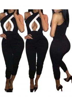 Sexy Black Onesies Bodycon Jumpsuits