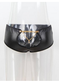 XL-6XL Black Sexy Vinyl Pants