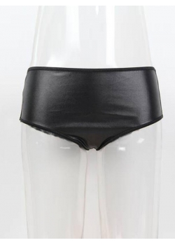 XL-6XL Black Sexy Vinyl Pants