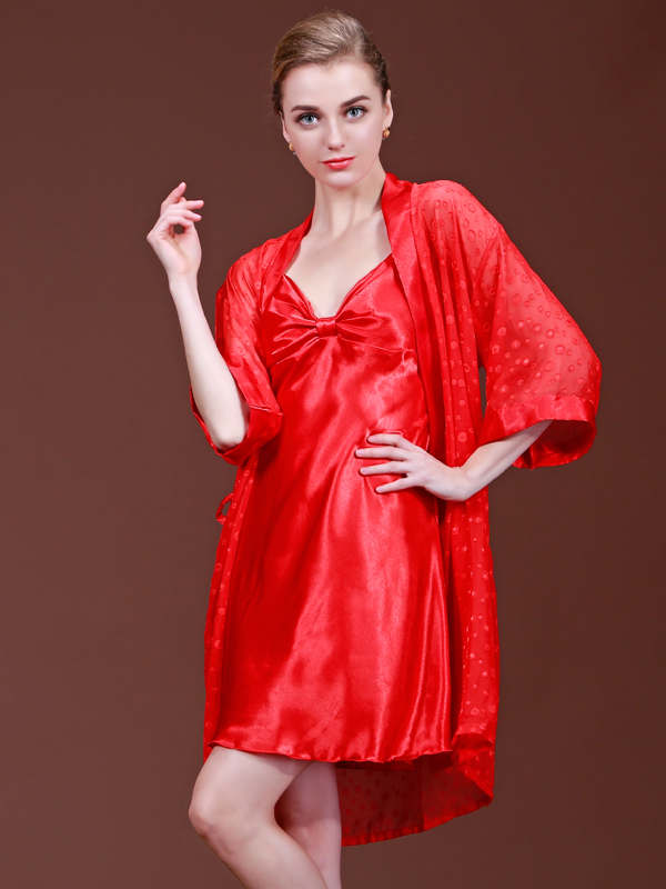 Elegant Hot Sexy 2 Pcs Night Gown