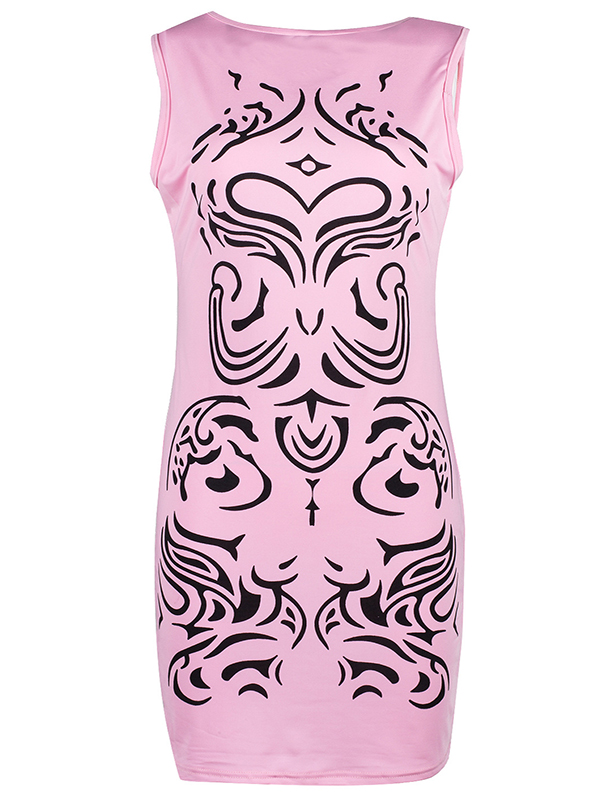 Pink Fashion Sleeveless Casual Dress