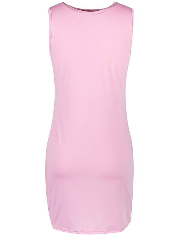 Pink Fashion Sleeveless Casual Dress