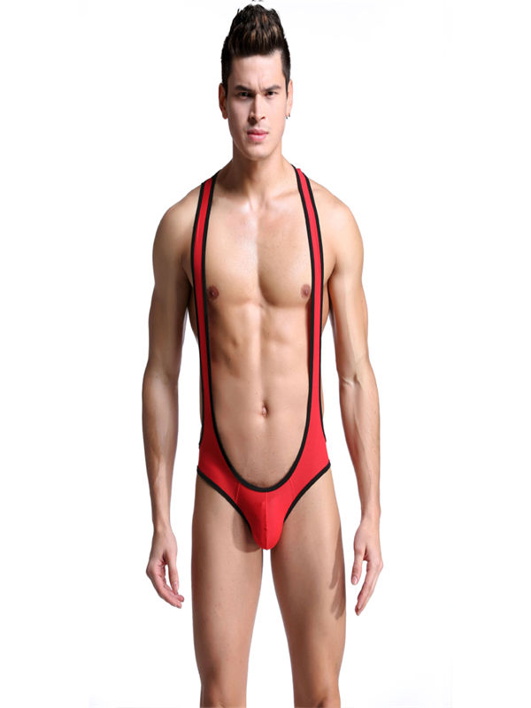 Sexy Mens Jockstrap Backless Bodysuit