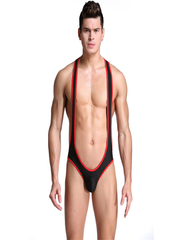 Sexy Mens Jockstrap Backless Bodysuit