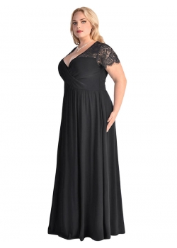 Black Sexy Lace Plus Size Dress