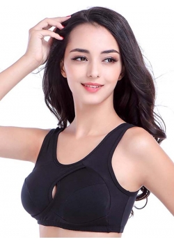 Fashion Black Top Padded Sports Bra