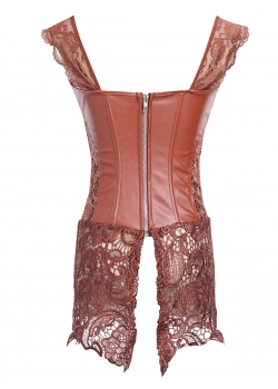 Woman Leather Sexy Overbust Corset
