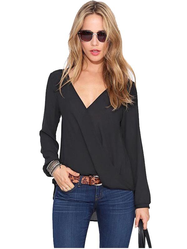 Fashion Black ​Long Sleeve Tops