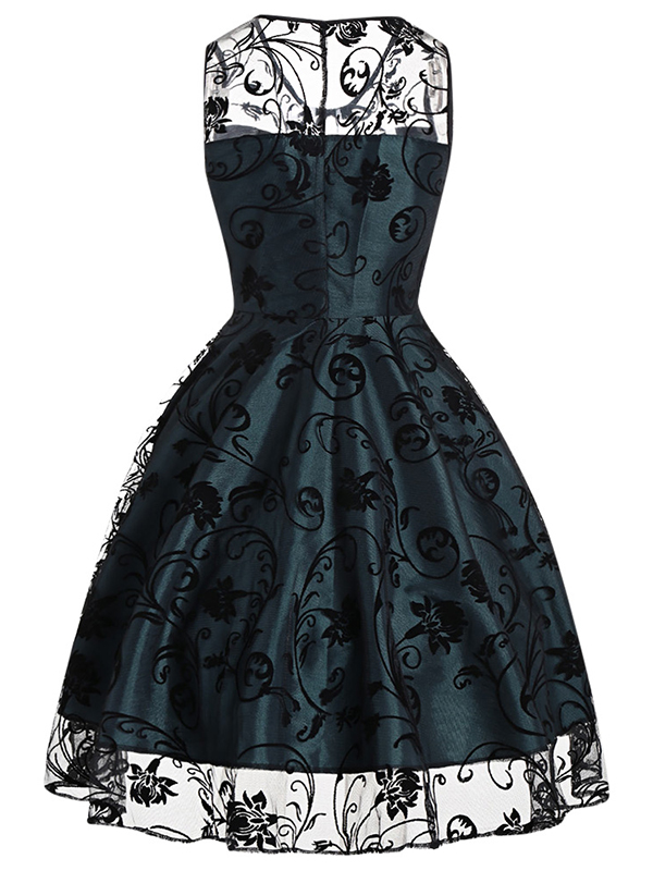 Green Sexy Vintage Casual Dress