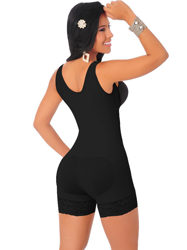 Sexy Black Women Slim Shapewear With Zipper