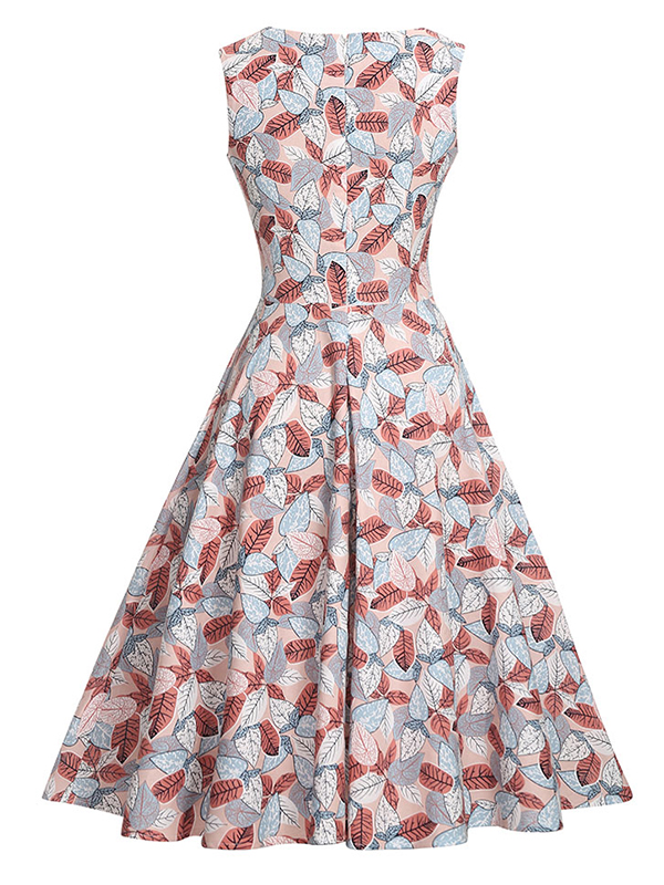 Women Fashion Floral Printed Casual Dress