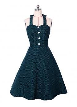 Green Dots Fashion Women Casual Dress