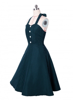 Green Dots Fashion Women Casual Dress