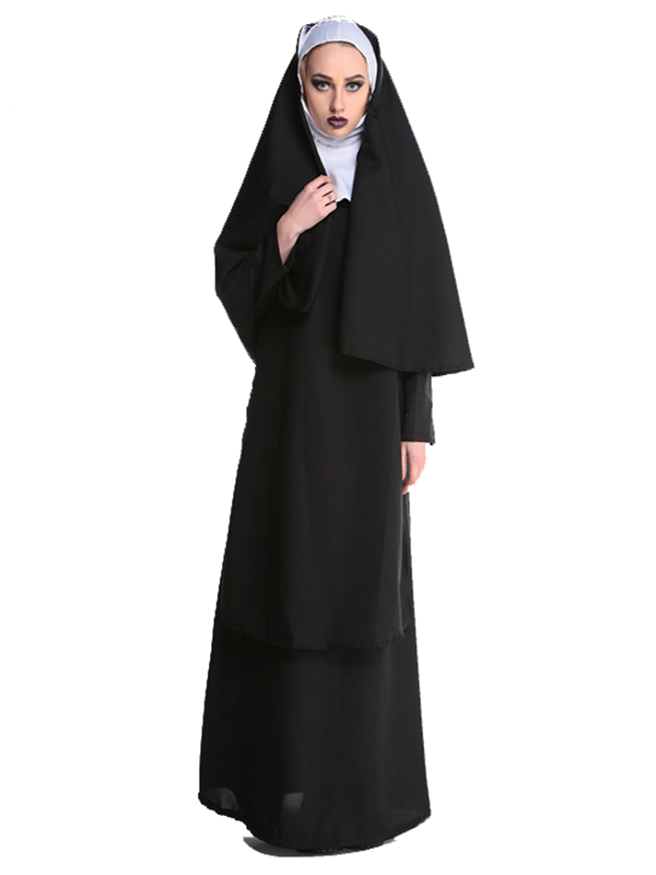 Black Cosplay Female Monasticism Costume