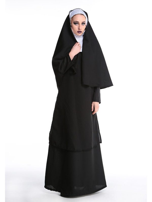 Black Cosplay Female Monasticism Costume