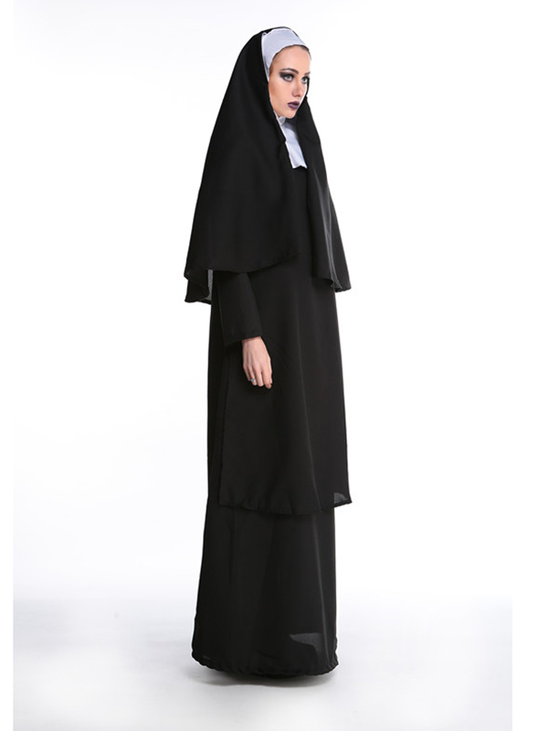 Black Cosplay Female Monasticism Costume