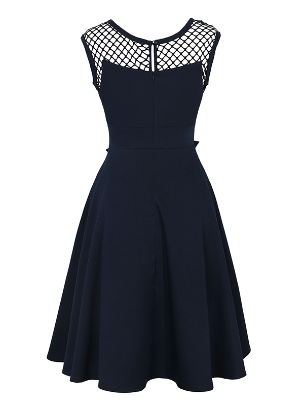 Fashion Sleeveless Black Casual Dress