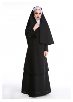 Black Cosplay Female Monasticism Costume