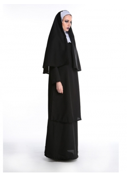 Black Cosplay Female Monasticism Costume