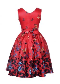 Red Fashion Printed Sleeveless Casual Dress