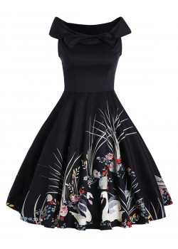 Sexy Black Off Shoulder Casual Dress