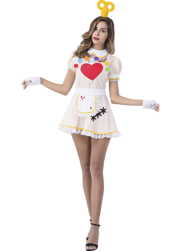 4pcs Sexy Queen of Hearts Cosplay Costume