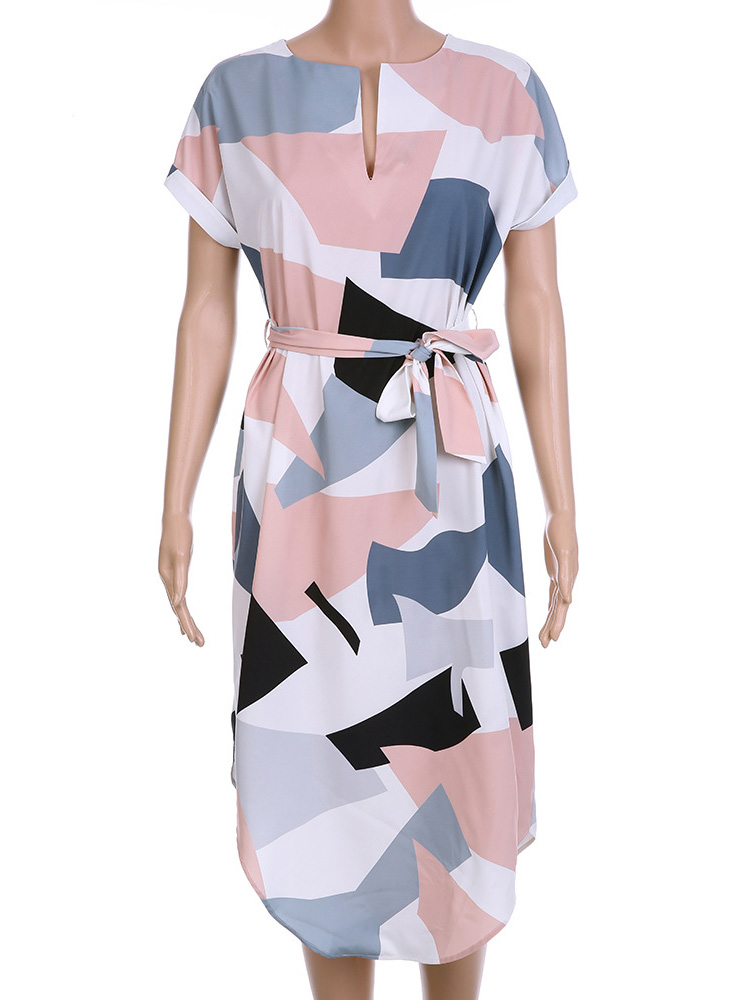 Fashion Women Geometric Pattern Dress