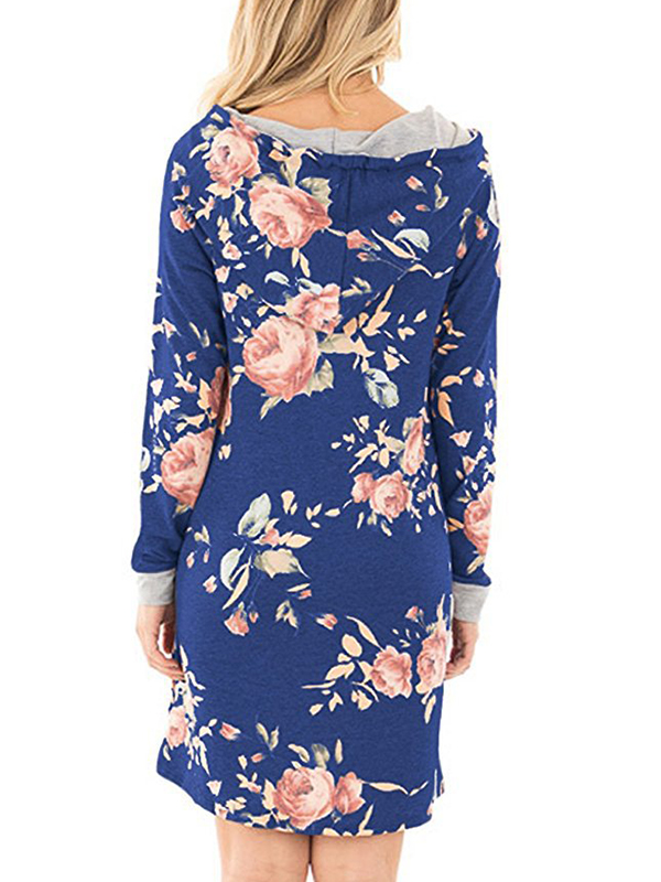 Floral Printed Fashion Dress With Hat