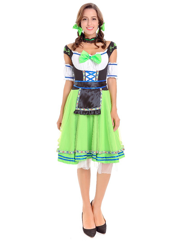 New Green Oktoberfest Beer Girl Costume