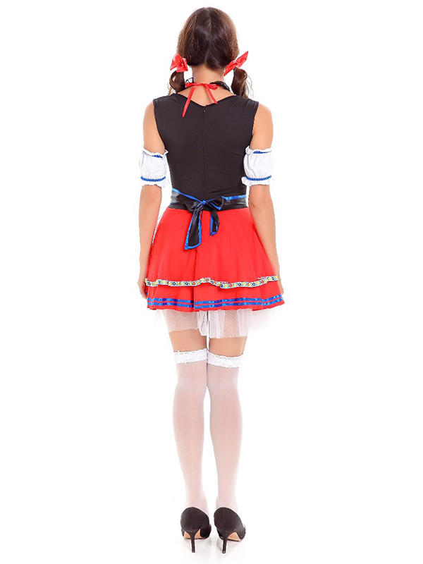 Red Short Oktoberfest Beer Girl Costume