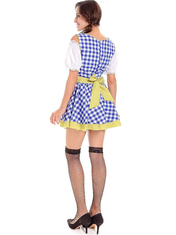 Traditional French Maid Costume For Women Yellow