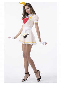 4pcs Sexy Queen of Hearts Cosplay Costume