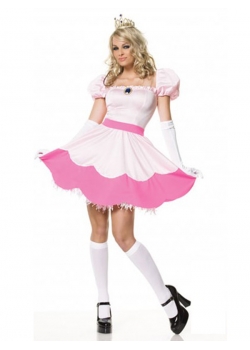 Cap Sleeve Pink Halloween Cosplay Princess Costume