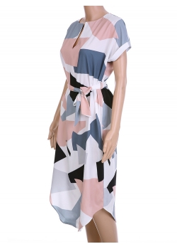 Fashion Women Geometric Pattern Dress