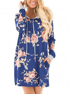 Floral Printed Fashion Dress With Hat