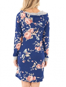Floral Printed Fashion Dress With Hat