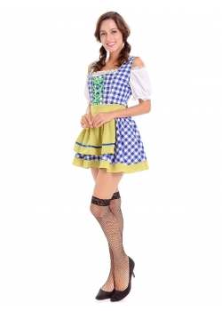 Traditional French Maid Costume For Women Yellow