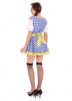 Traditional French Maid Costume For Women Yellow