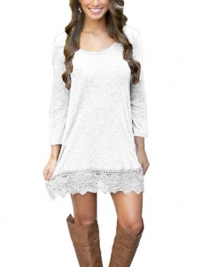 White Women Casual Mini Dress