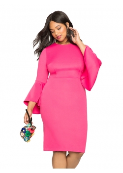 Women Rose Fashion Plus Size Dress