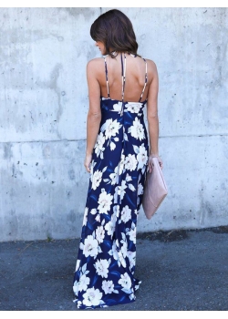 Women Summer  V-Neck Floral Printed Dresses