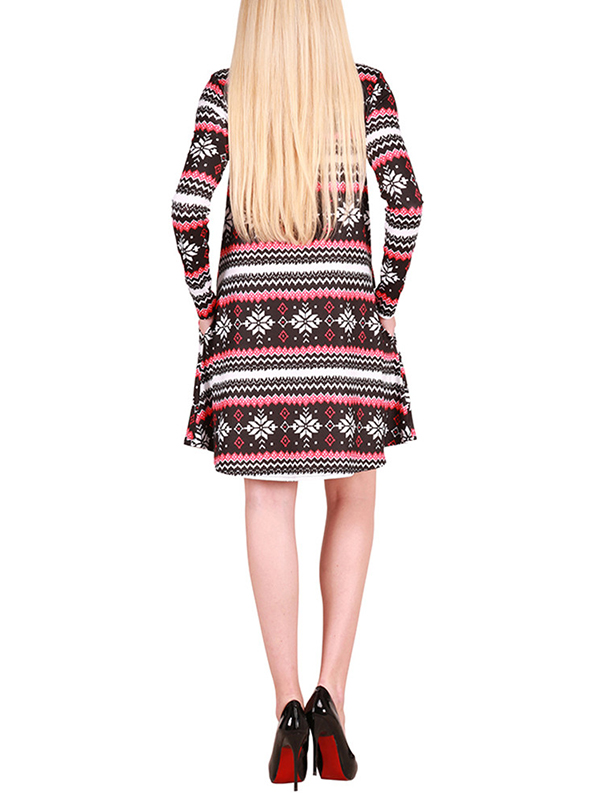  Multicolor S-XL Comfortable Pattern Casual Dress