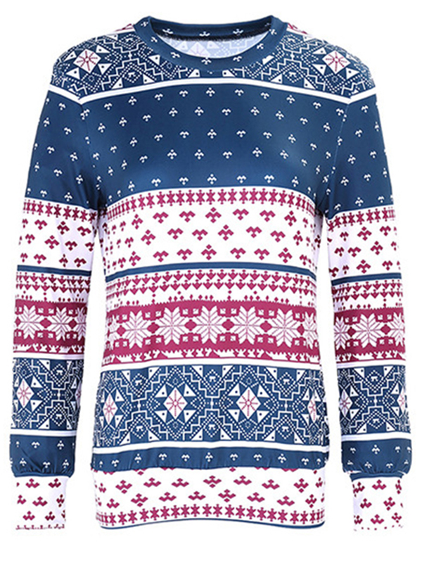  Multicolor XS-XL Comfortable Warm Up Patterns Blouses