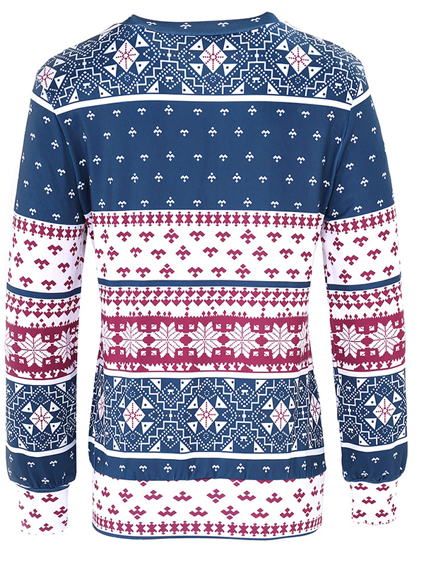  Multicolor XS-XL Comfortable Warm Up Patterns Blouses