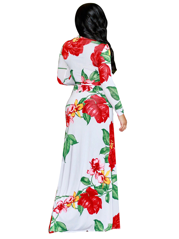 2 Colors L-5XL Colorful Printing Bohemain Dress