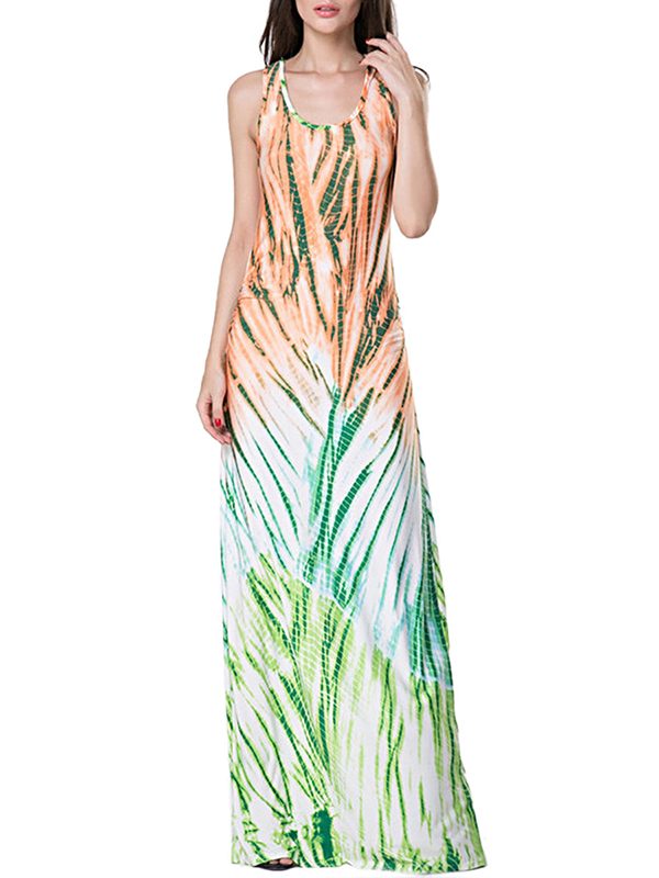3 Colors S-5XL Casual Sleeveless Tank Top Maxi Dress