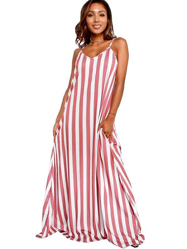 3 Colors S-XXL Long Sleeveless Maxi Dress