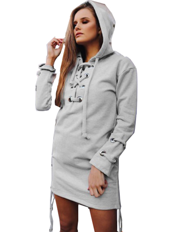 4 Colors S-XL Hoodies Solid Winter Dress 