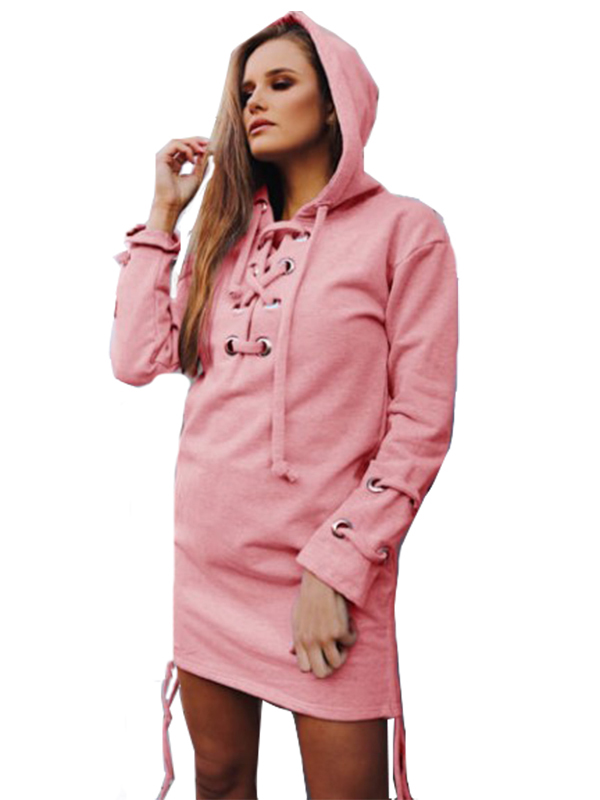 4 Colors S-XL Hoodies Solid Winter Dress 