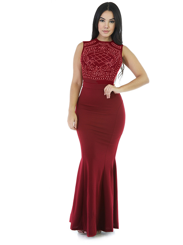 5 Colors S-5XL Pure Elegant Sleeveless Maxi Dress